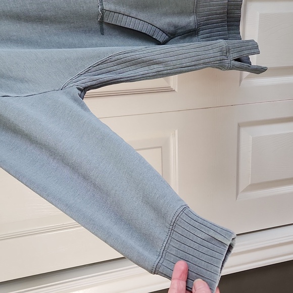 Maurices‎ Womens Washed Green Hoodie Size 1X Athleisure Grunge Lagenlook Comfy - Picture 3 of 9